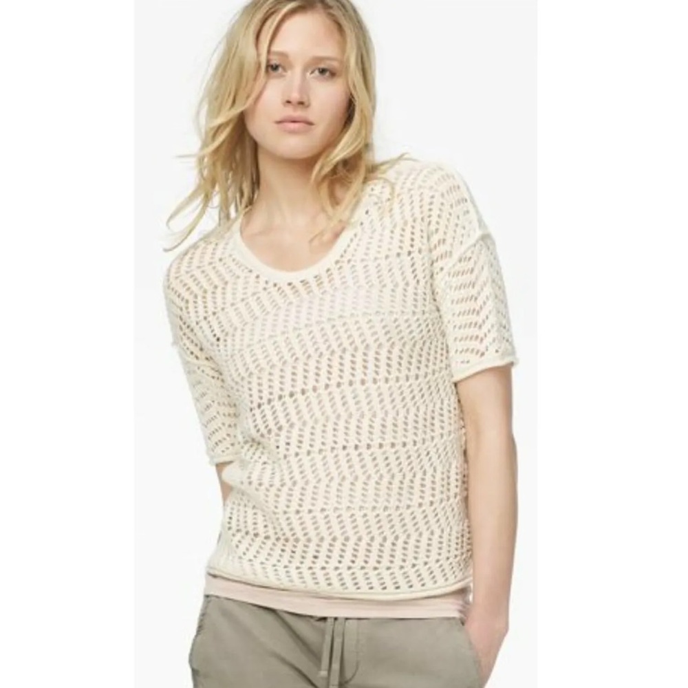 James Perse Cobweb Stitch Wool & Cashmere Sweater